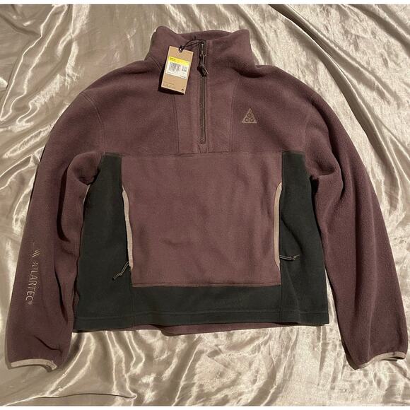 NIKE ACG WOMENS WOLF TREE POLARTEC FLEECE 1/2 ZIP PULL OVER SZ SMALL BRAND NEW - Picture 1 of 6